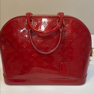 Louis Vuitton Red Patent Leather Handbag